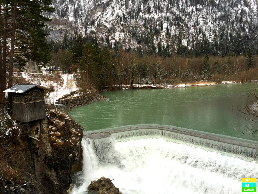 when visiting Neuschwanstein Castle in Winter visit the Lechfall in Füssen