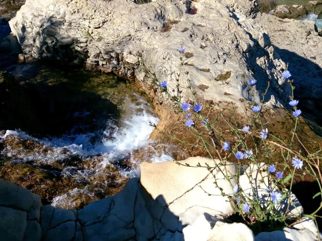 Klippen springen in Frankreich: Cascades du Sautadet