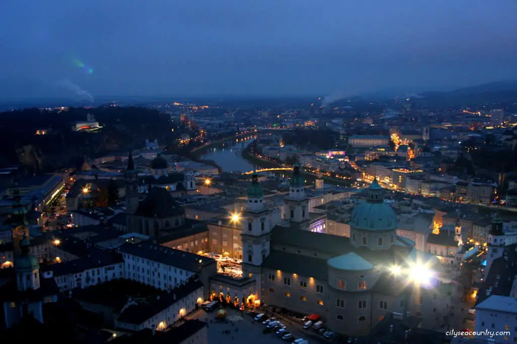 Salzburg - Impressionen aus der Stadt entlang der Salzach