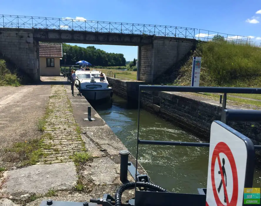 Inside a lock