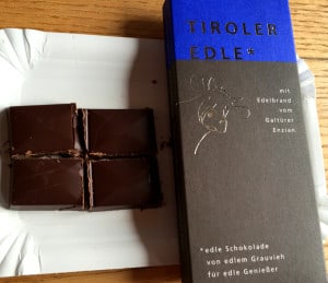 Schokolade mit Enzian - Die Tiroler Edle