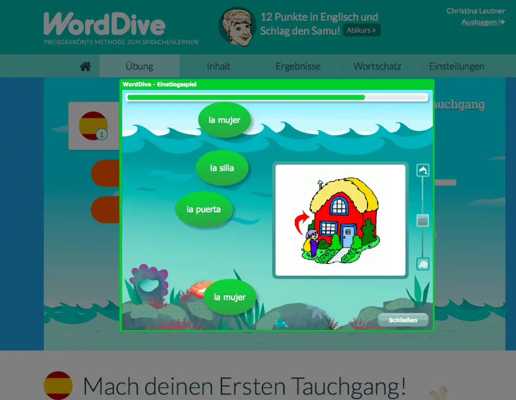 Sprachen lernen mit Worddive - Review