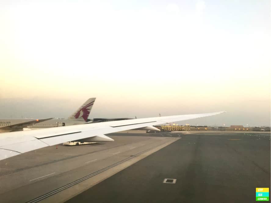 Ankunft in Doha am Hamad International Airport