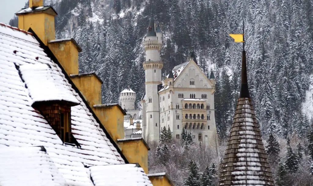 Neuschwanstein Castle in winter