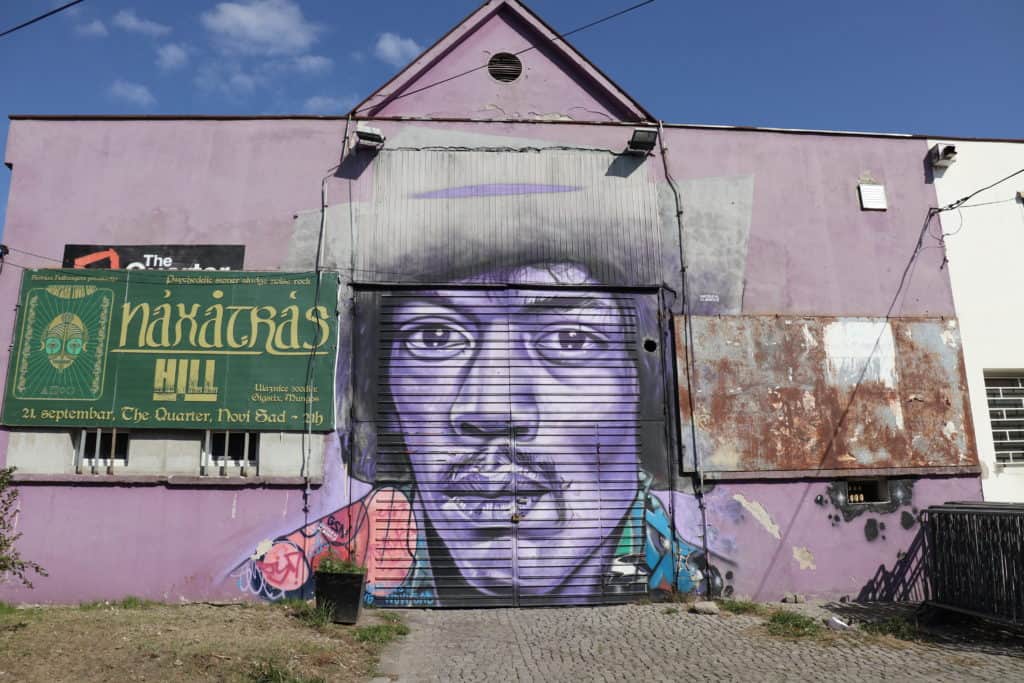 Graffiti im Chinese Quarter in der Kulturhauptstadt Novi Sad.