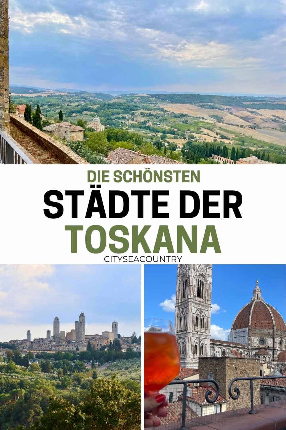 Die schönsten Städte in der Toskana inklusive Sehenswürdigkeiten, Tipps zu Anreise, Dauer, Hotels, Highlights.