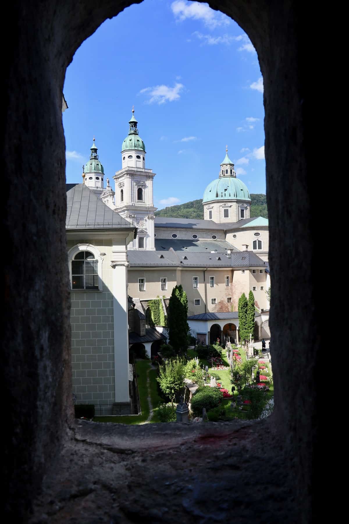 view from the Salzburg Catacombs