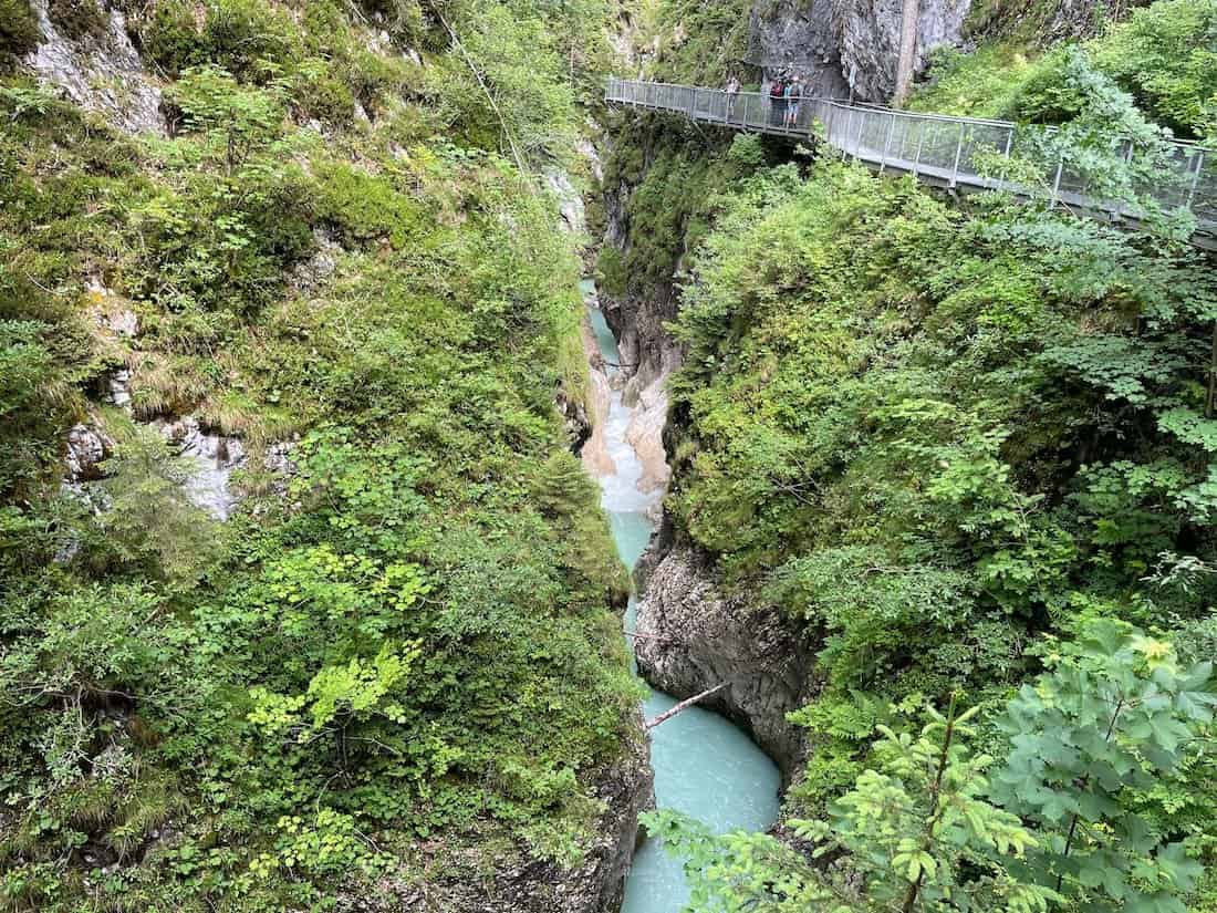 View into the Leutasch Gorge Geisterklamm Leutasch
