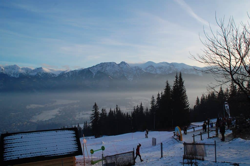 Blick auf Skigebiet Zakopane