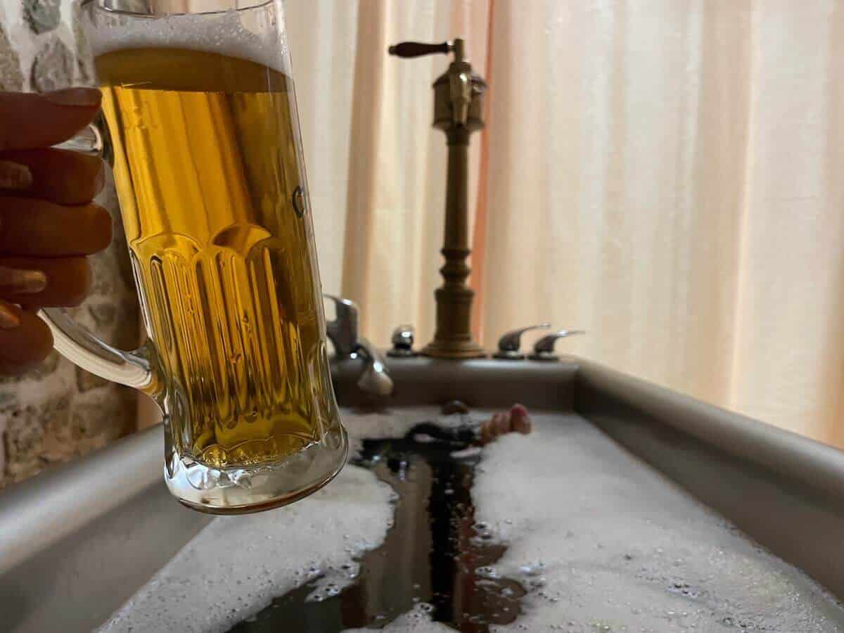 Bier-Spa mit Bierbad in der Region Pilsen