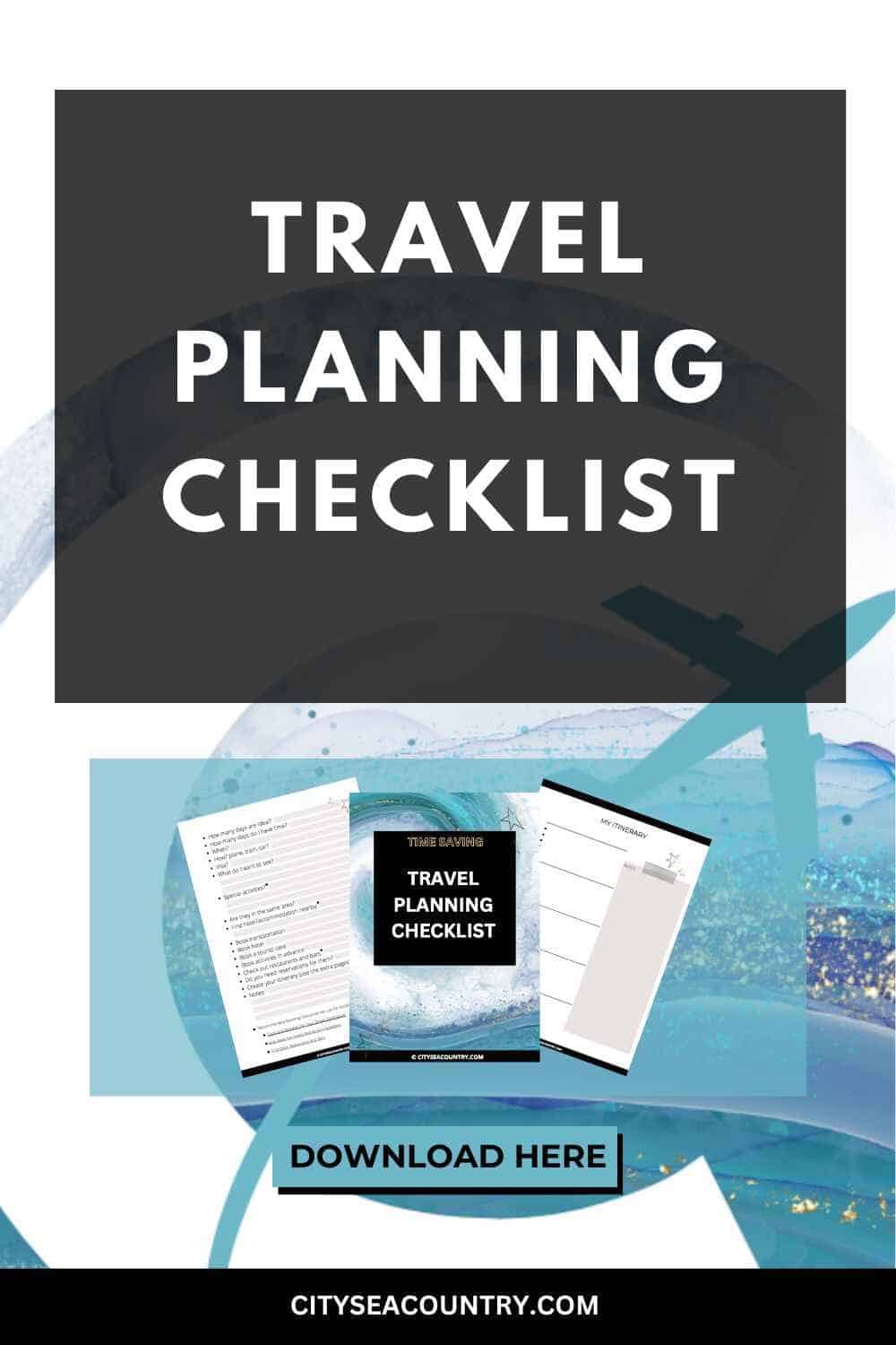 Travel Planning Checklist: Time-Saving Travel Planner PDF