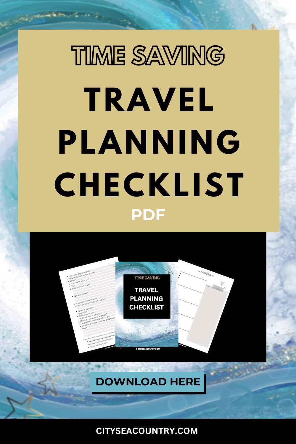 Travel Planning Checklist: Time-Saving Travel Planner PDF