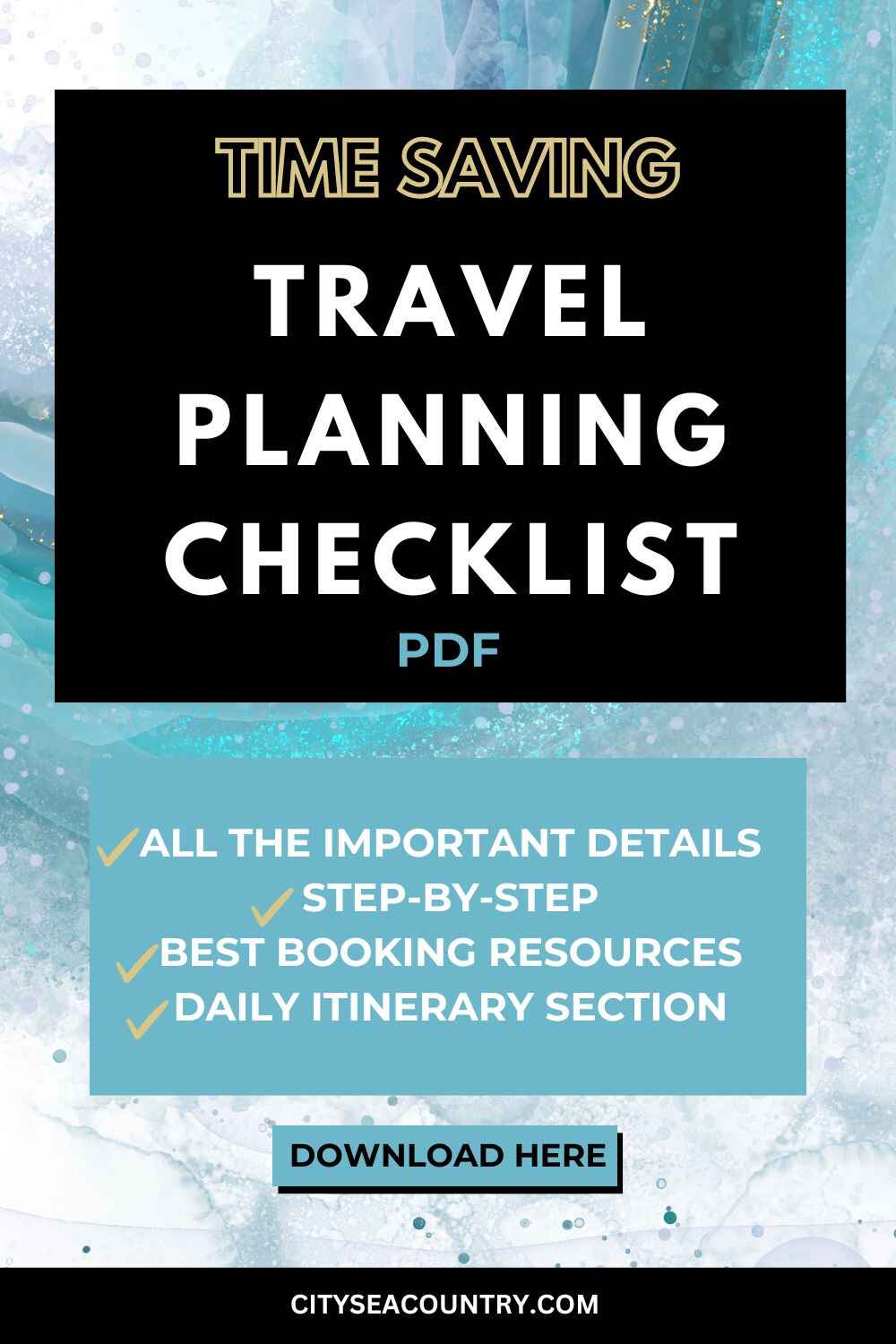 Travel Planning Checklist: Time-Saving Travel Planner PDF