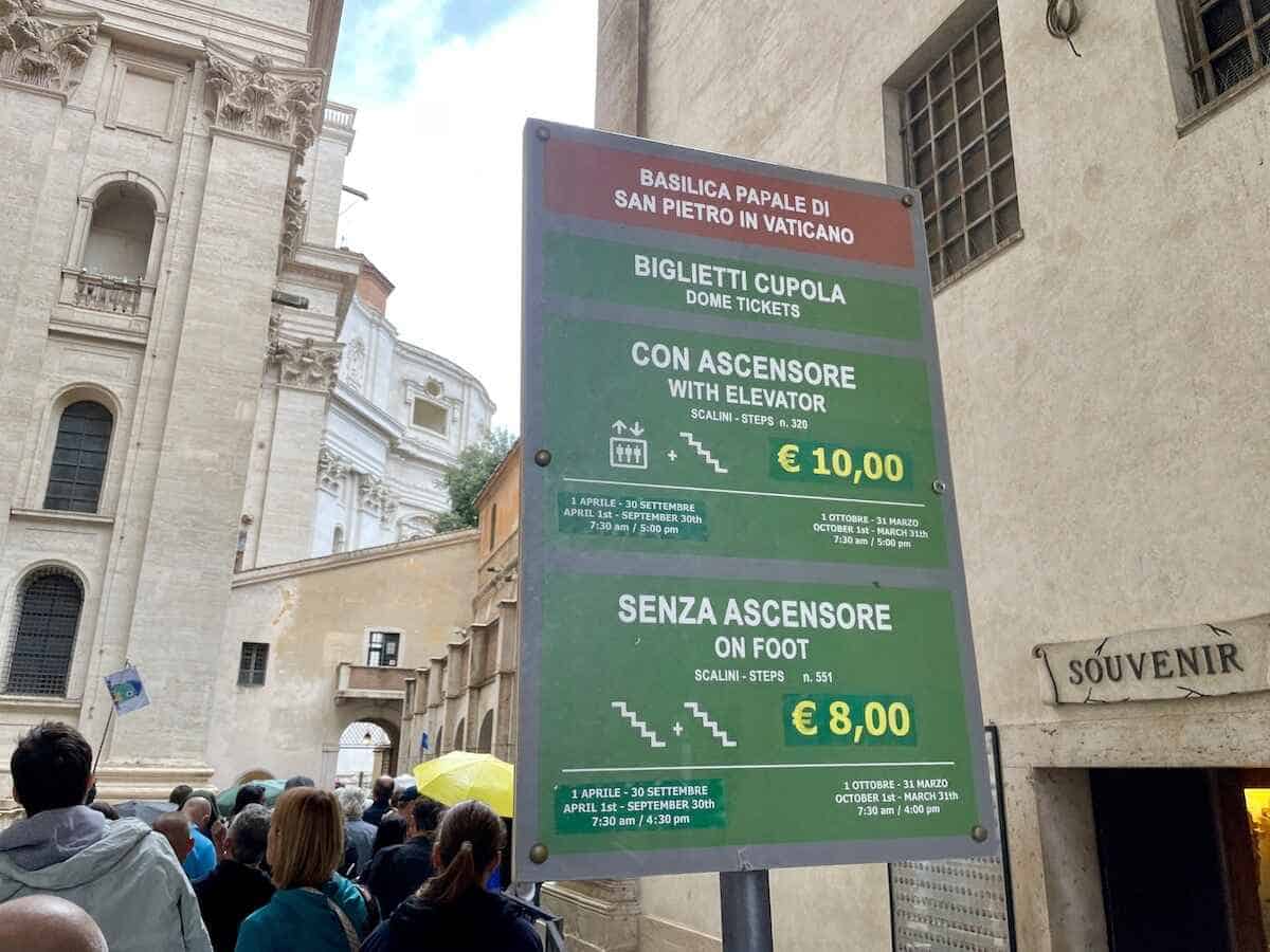Petersdom Kuppel Tickets und Tipps zur Besichtigung