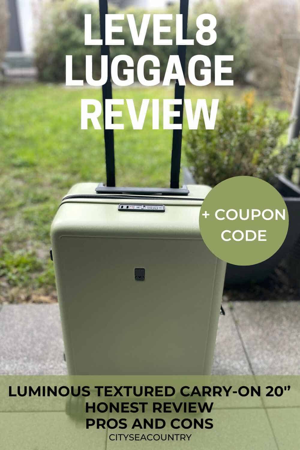 Level8 Luggage Review: Luminous Textured Carry-On 20''