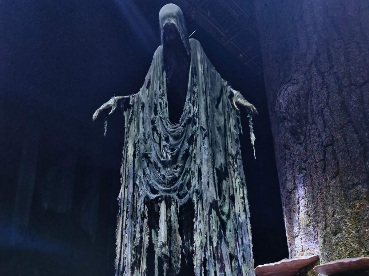 Todesser im Verbotenen Wald während der Dark Arts Harry Potter Studio Tour