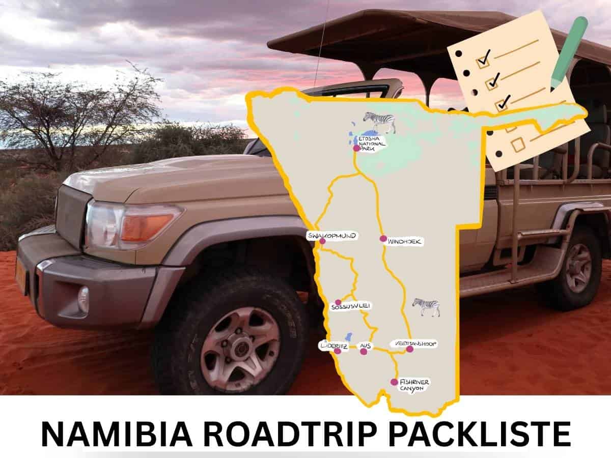 Namibia Roadtrip Packliste
