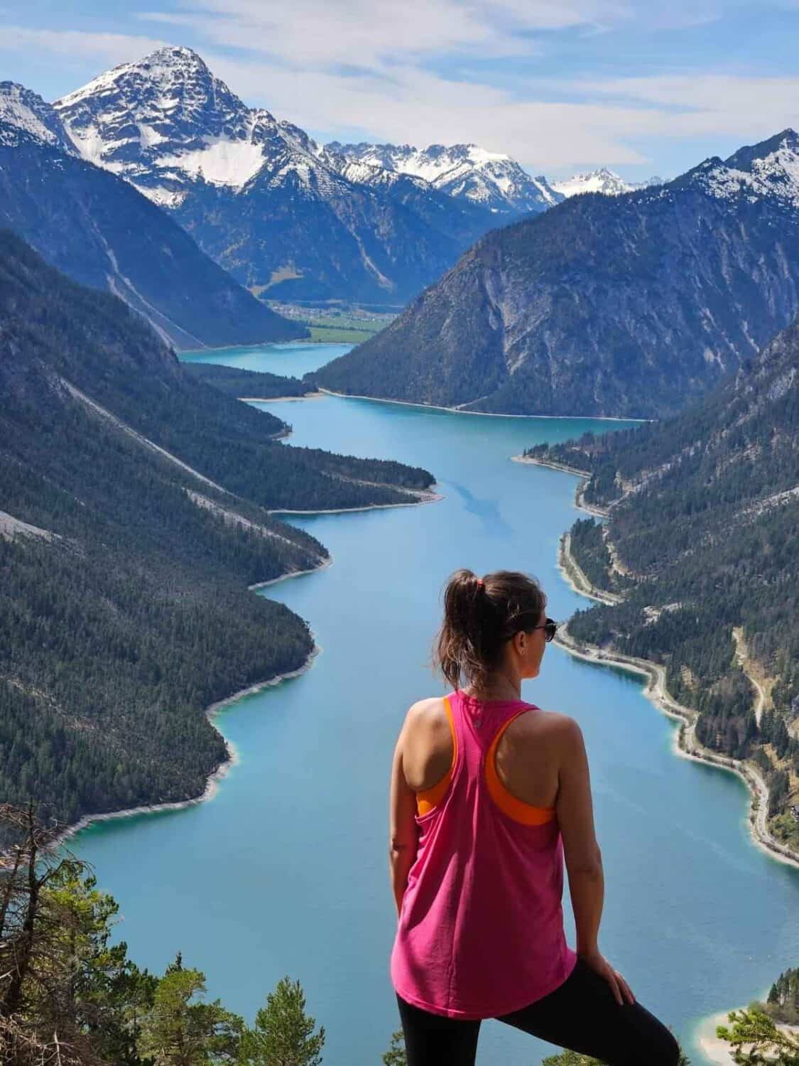 Scenic view at the viewpoint at Lake Plansee