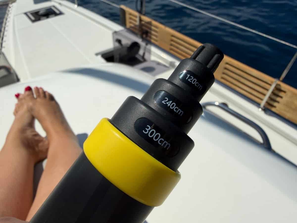 Insta360 Selfie Stick im Closeup